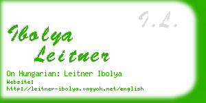 ibolya leitner business card